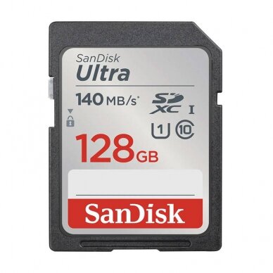 Atminties kortelė SANDISK ULTRA SDXC 128GB 140MB/s UHS-I Class 10